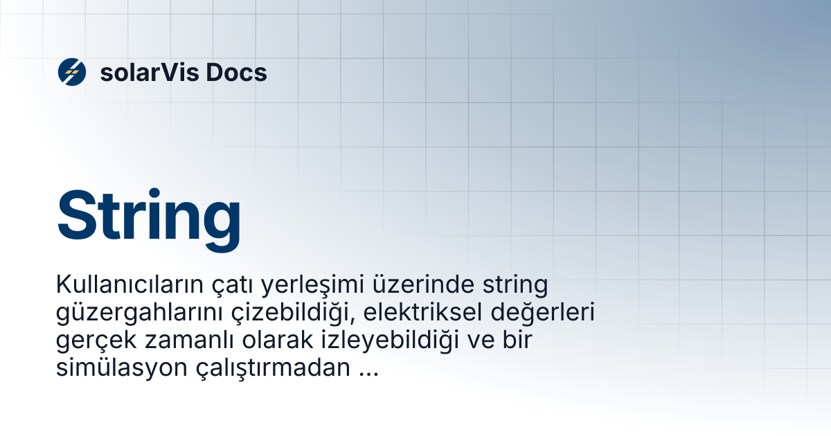 String | solarVis Docs